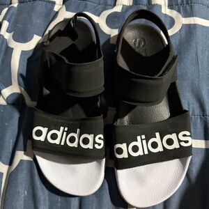 Adidas Kids Black and White Sandals